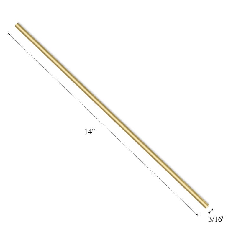 Sutemribor 2 PCS 14 Inches 3/16 Brass Solid Round Rod Lathe Bar Stock, 1/4 Inch in Diameter 14 Inches in Length - Image 2
